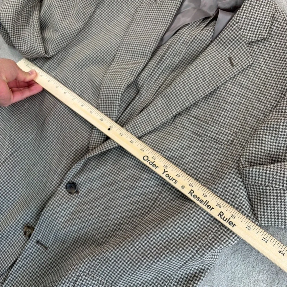 BROOKS BROTHERS Classic Blazer Sport Coat Brown Houndstooth Men 44R NWOT‎ $495